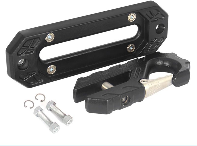 Keazet 40CR Steel Hawse Fairlead with Magnetic Mount & Tow Hook - 20,000LBS Capacity, 10" (254mm) Forged Winch Fairlead for Off-Road Recovery, Anti-Tilt Design Fits SUV/Truck/ATV (Black) - Image 1